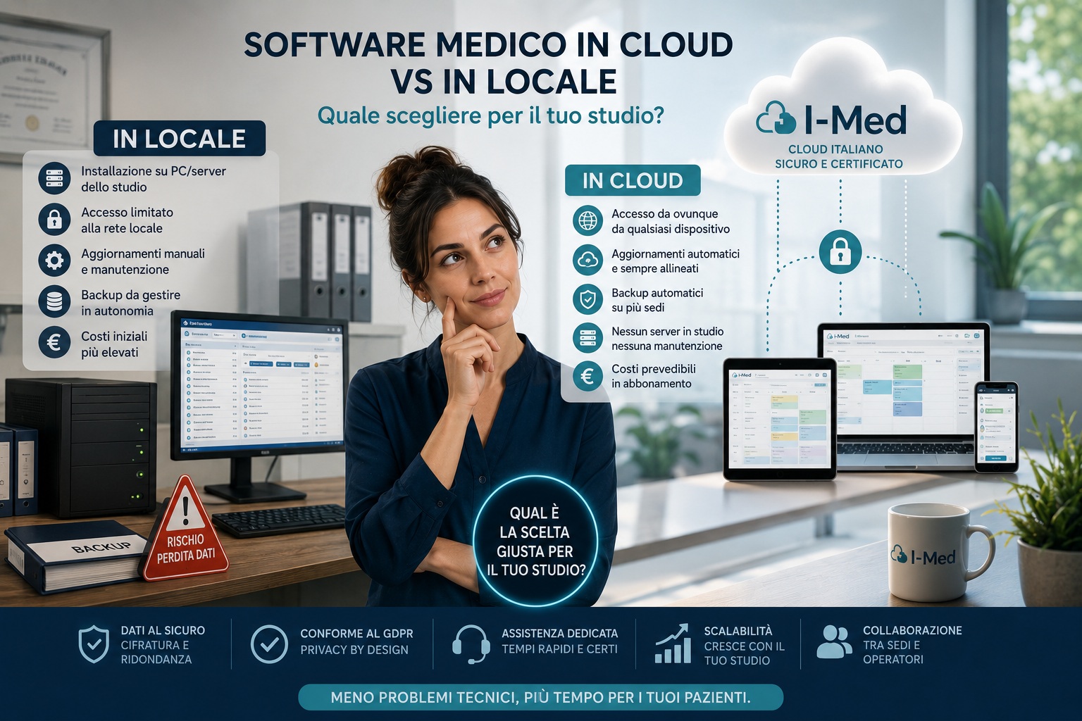 Confronto tra gestionale medico in cloud e software installato in locale