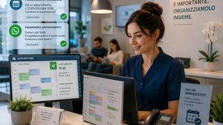 Agenda medica con promemoria automatici per ridurre il no-show dei pazienti